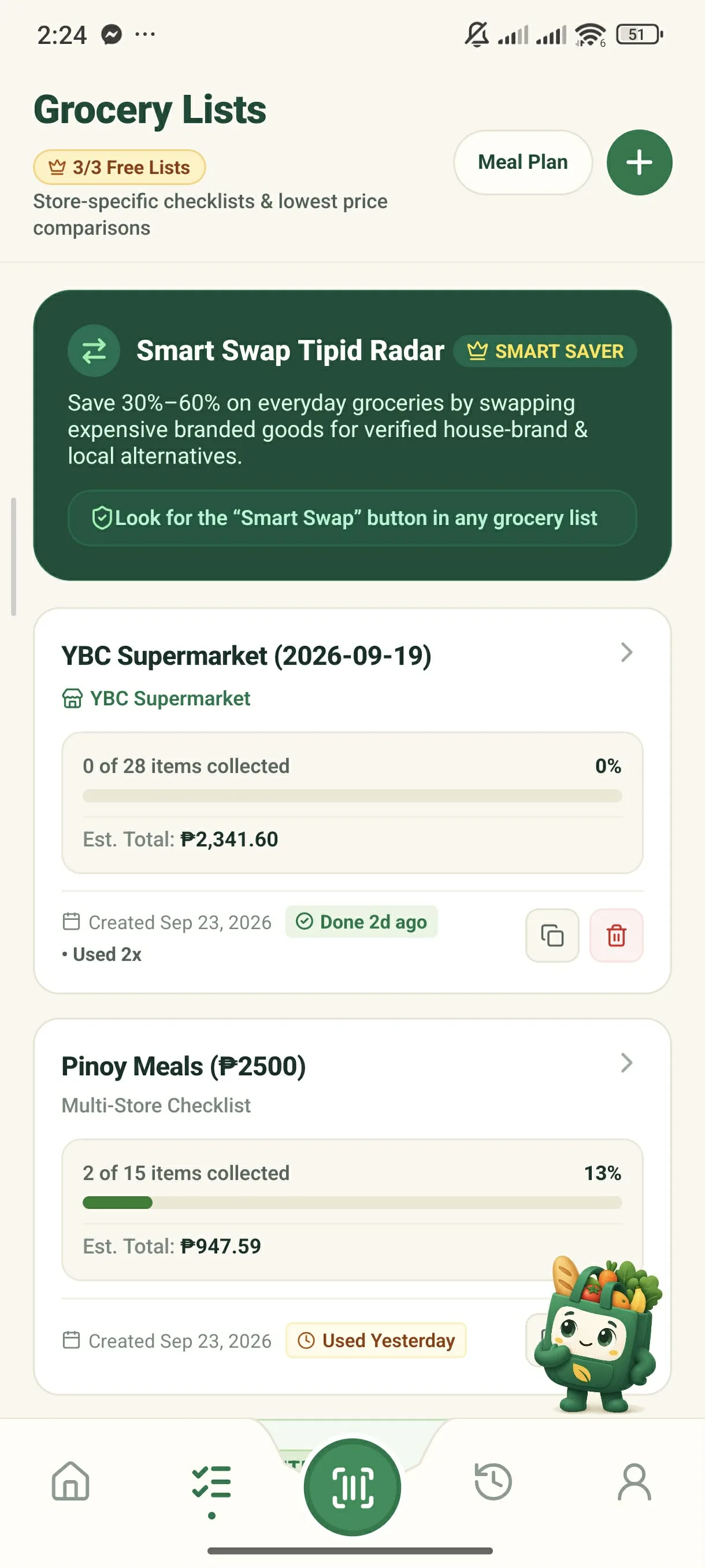 Step 1: Create List & Pick Store