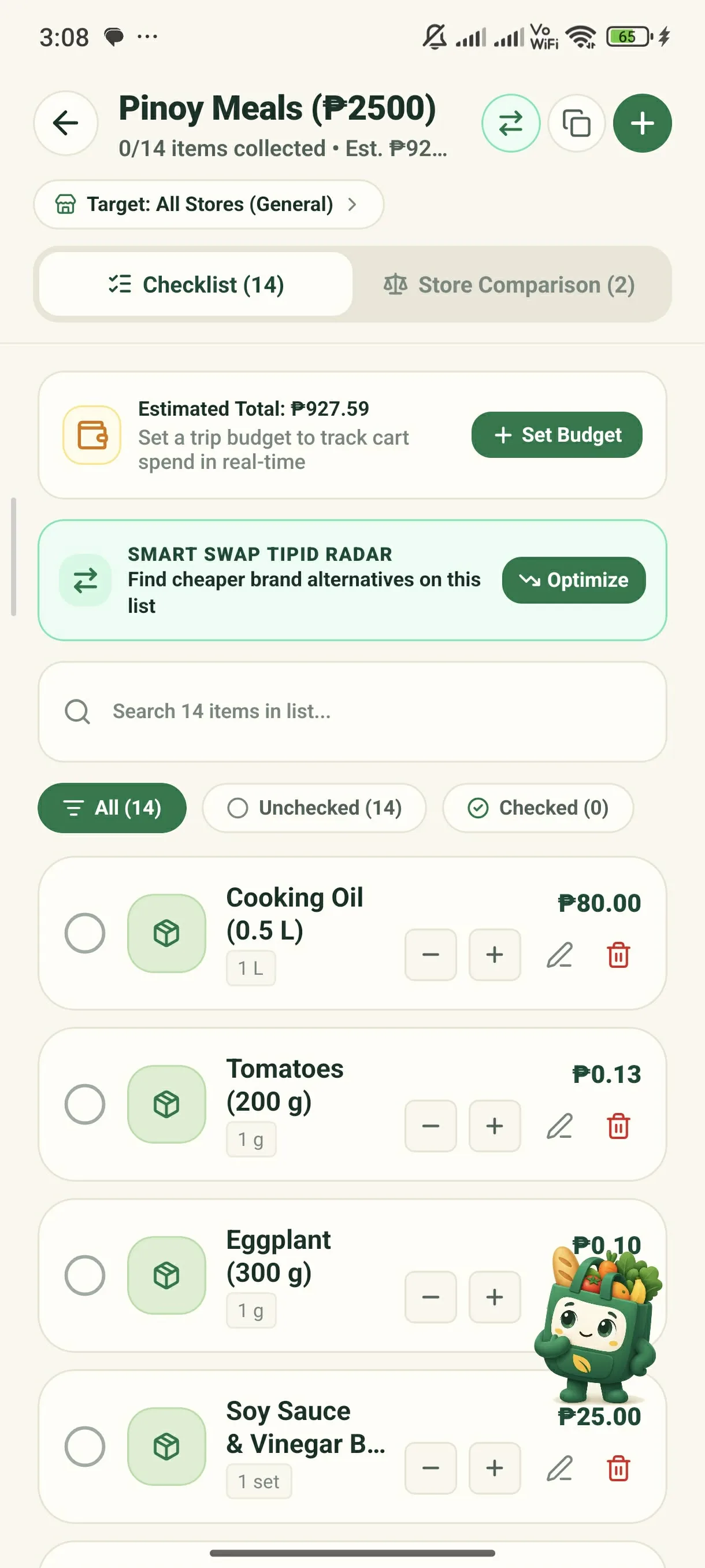 Step 2: Add Items to Buy